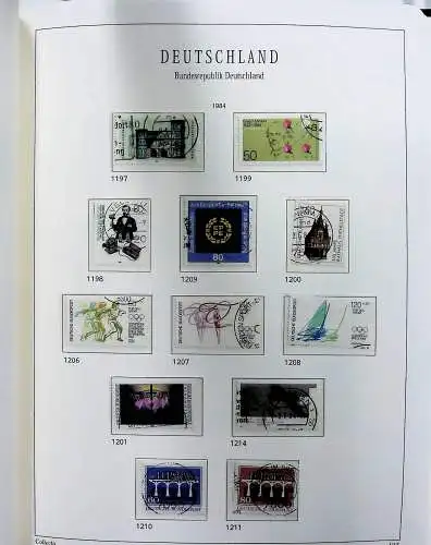 Vordruckblätter Bund mit Marken aus 1976-1995 (gest.) im Schraubbinder