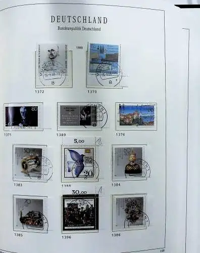 Vordruckblätter Bund mit Marken aus 1976-1995 (gest.) im Schraubbinder