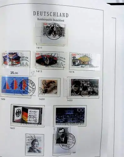 Vordruckblätter Bund mit Marken aus 1976-1995 (gest.) im Schraubbinder