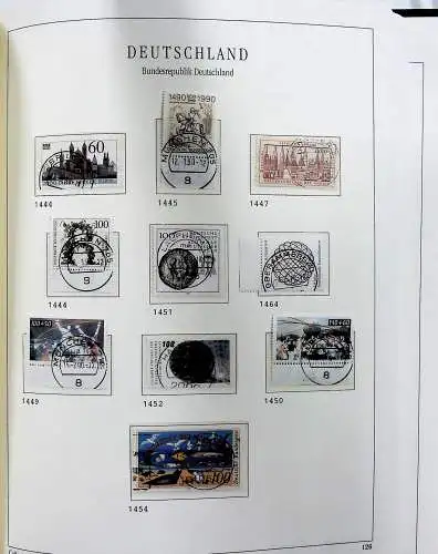 Vordruckblätter Bund mit Marken aus 1976-1995 (gest.) im Schraubbinder