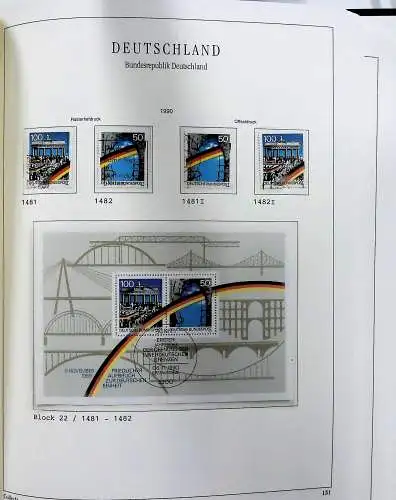 Vordruckblätter Bund mit Marken aus 1976-1995 (gest.) im Schraubbinder