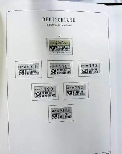 Vordruckblätter Bund mit Marken aus 1976-1995 (gest.) im Schraubbinder