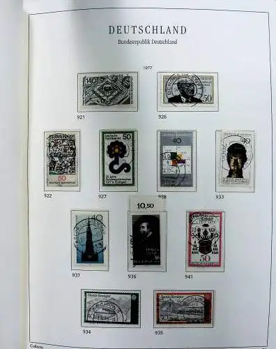Vordruckblätter Bund mit Marken aus 1976-1995 (gest.) im Schraubbinder