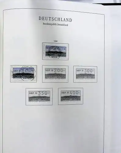 Vordruckblätter Bund mit Marken aus 1976-1995 (gest.) im Schraubbinder