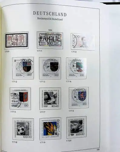 Vordruckblätter Bund mit Marken aus 1976-1995 (gest.) im Schraubbinder