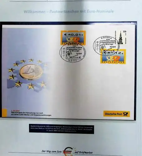 "Der Weg zum Euro auf Briefmarken", Sammlung der Deutschen Post 