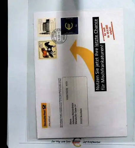 "Der Weg zum Euro auf Briefmarken", Sammlung der Deutschen Post 