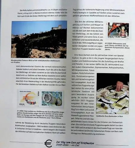 "Der Weg zum Euro auf Briefmarken", Sammlung der Deutschen Post 