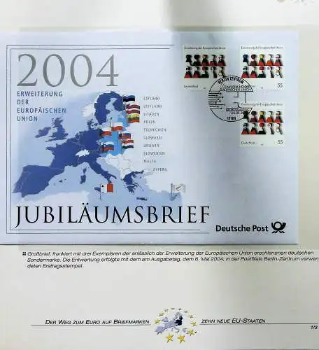 "Der Weg zum Euro auf Briefmarken", Sammlung der Deutschen Post 