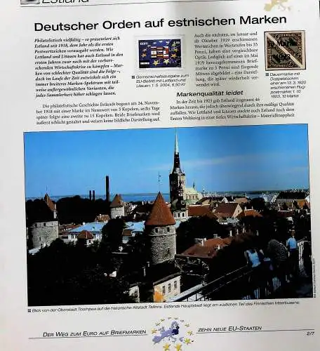 "Der Weg zum Euro auf Briefmarken", Sammlung der Deutschen Post 