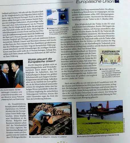 "Der Weg zum Euro auf Briefmarken", Sammlung der Deutschen Post 