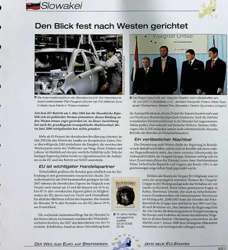 "Der Weg zum Euro auf Briefmarken", Sammlung der Deutschen Post 