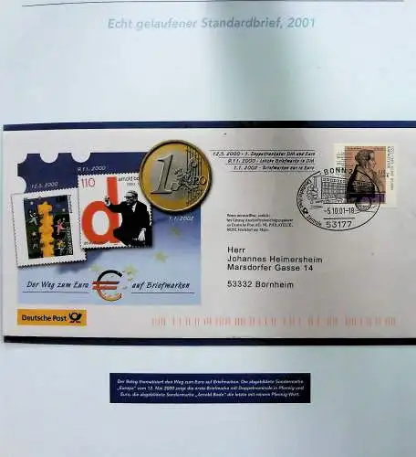 "Der Weg zum Euro auf Briefmarken", Sammlung der Deutschen Post 