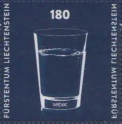 Liechtenstein MiNr. 2055, SEPAC 2022 Lokale Getränke, Glas Trinkwasser