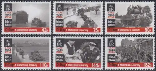 Insel Man Mi.Nr. 1953-58 Landerung der Alliierten in Normandie (6 Werte)