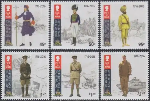 Insel Man Mi.Nr. 2143-48 Royal Artillery (6 Werte)