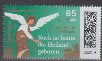 D,Bund Mi.Nr. 3793 Weihnachten 2023, Botschaft des Engels (85+40)