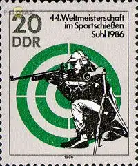 D,DDR Mi.Nr. 3045 WM im Sportschießen, Gewehrschießen (20)