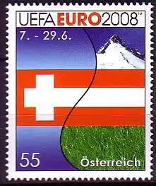 Österreich Mi.Nr. 2726 Fußball EM, Großglockner + Fahnen Öster./Schweiz (55)