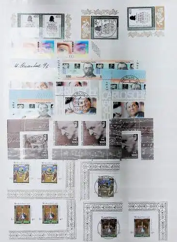 Bund aus 1995 - 97 auf Steckseiten, alle Seiten unten abgebildet