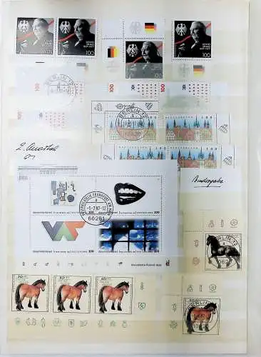 Bund aus 1995 - 97 auf Steckseiten, alle Seiten unten abgebildet