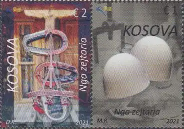 Kosovo MiNr. 558-559 Handarbeit (Zdr.)