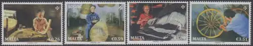 Malta MiNr. 1963-66 Traditionelles Handwerk (4 Werte, MiNr.1964 SEPAC)