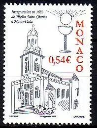 Monaco Mi.Nr. 2864 125. Jahrestag St. Karl Borromäus Kirche (0,54)