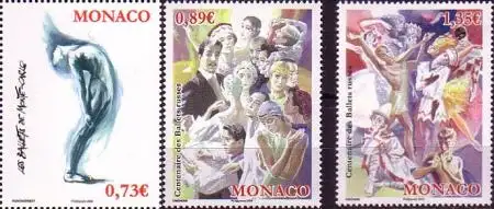 Monaco Mi.Nr. 2942-44 Ballett (3 Werte)