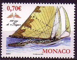 Monaco Mi.Nr. 2954 Rennjacht Tuiga, Flaggschiff des Jachtklubs von Monaco (0,70)