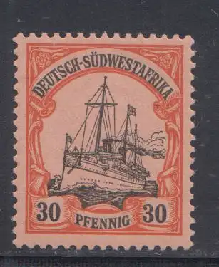 Deutsche Kolonien, Dt.-Südwestafrika MiNr 16, Kaiseryacht "Hohenzollern"