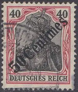 Deutsche Auslandspostämter, Türkei Mi.Nr 51 Germania mit Aufdruck (50C auf 40Pf)