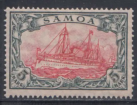 Deutsche Kolonien, Samoa MiNr. 23B, Kaiseryacht "Hohenzollern"