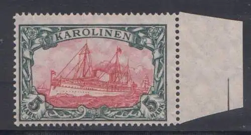 Deutsche Kolonien, Karolinen, MiNr 22IIA, Kaiseryacht "Hohenzollern", geprüft