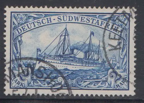 Deutsche Kolonien, Dt.-Südwestafrika MiNr 21, Kaiseryacht "Hohenzollern"