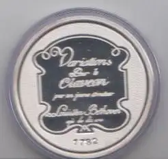 Silber - Medaille Beethoven (Feinsilber 999, ca. 35 mm Durchmesser, ca. 15g)