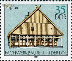 D,DDR Mi.Nr. 2626 Fachwerkbauten, Löwinghaus, Pillgram (35)