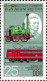 D,DDR Mi.Nr. 2969 Eisenbahnwesen, Dampflok Saxonia (25)