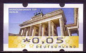 D,Bund ATM Mi.Nr. 6 Brandenburger Tor (0,05 ohne Nr.)