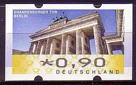 D,Bund ATM Mi.Nr. 6 Brandenburger Tor (0,90 ohne Nr.)