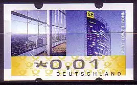 D,Bund ATM Mi.Nr. 7 Post Tower Bonn (0,01 mit Nr.)