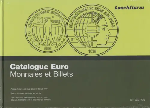 Leuchtturm Euro-Katalog Münzen und Banknoten 2025 (FRANZÖSISCH ! )