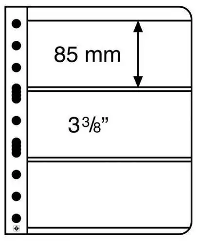  Leuchtturm Vario Kunststoffhülle, glasklar, 3 Fächer