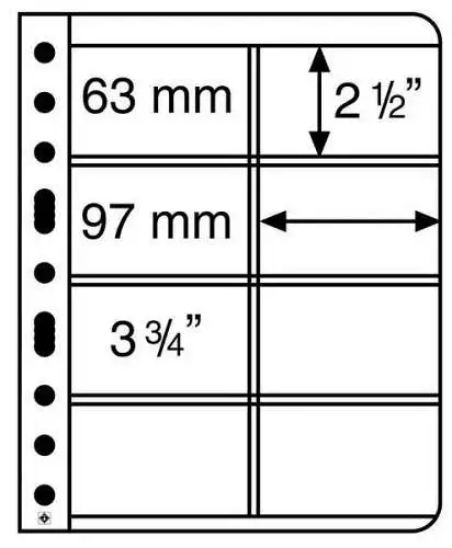  Leuchtturm Vario Kunststoffhülle 4 VC,glasklar, 8 Fächer z.B. für Telefonkarten