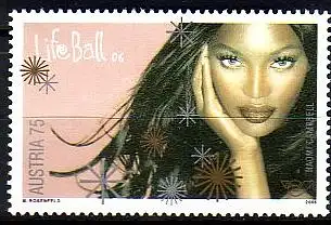 Österreich Mi.Nr. 2590 Life Ball 2006, Naomi Campbell (75)