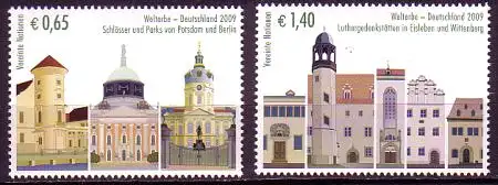 UNO Wien Mi.Nr. 597-98 UNESCO-Welterbe, Deutschland (2 Werte)