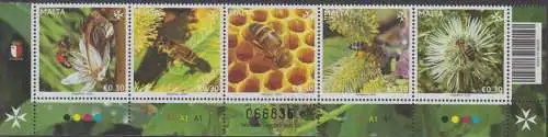 Malta MiNr. 2094-2095 Bienenzucht (Fünferstreifen)