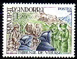 Andorra frz. Mi.Nr. 293 Tribunal von Visura, Testamentseröffnung (1,20)