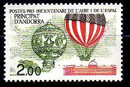 Andorra frz. Mi.Nr. 331 200 J. Luft- und Raumfahrt, Montgolfiere, Ballon (2)