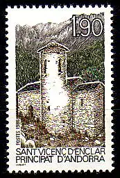 Andorra frz. Mi.Nr. 375 Kirche von Sant Vincenc, Enclar (1,90)